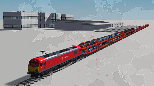 DB Schenker train transporter